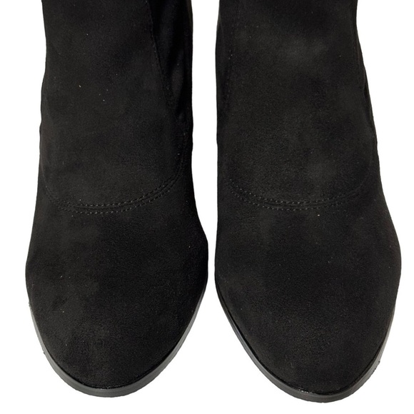 NEW Donald Plinar Pandra Black Stretch Suede Pull On Ankle Boots Booties Size 9 - Picture 11 of 14